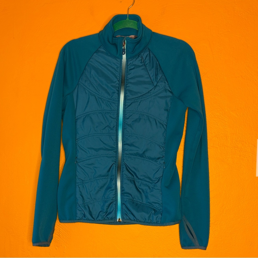 Athleta Women’s Teal Sz S NWOT fleece lined embroidered jacket